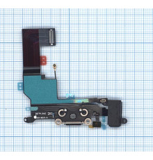 Шлейф разъема питания с аудио-разъемом для iPhone SE черный