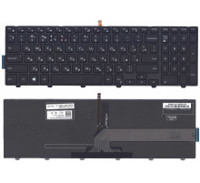 Клавиатура для ноутбука Dell Inspiron 15-3000, 15-3552, 15-3555, 15-3565, 15-3567, 15-5000, 15-5547, 15-5559, 15-5566, черная, с подсветкой