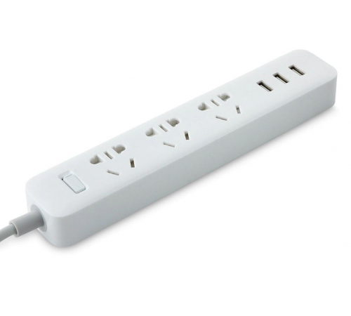 Сетевой удлинитель Xiaomi Power Strip (with 3 USB Port) XMCB01QMN, белый