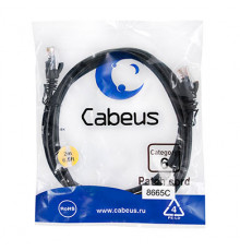 Cabeus PC-UTP-RJ45-Cat.6-2m-BK Патч-корд U/UTP, категория 6, 2xRJ45/8p8c, неэкранированный, черный, PVC, 2м