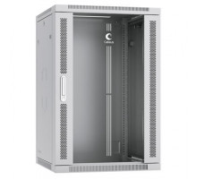 Cabeus SH-05F-18U60/45 Шкаф телекоммуникационный настенный 19" 18U 600x450x901mm (ШхГхВ) дверь стекло