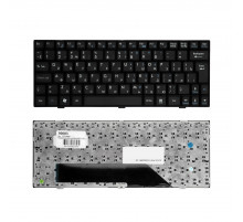 Клавиатура для ноутбука MSI U135, U135DX, U160, U160DX, U160DXH, U160MX Series. Г-образный Enter. Черная, с черной рамкой. PN: V103622CK1.