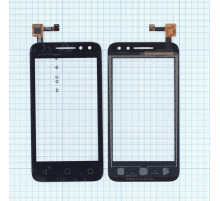 Сенсорное стекло (тачскрин) для Alcatel OneTouch Pixi 4 4034D черное