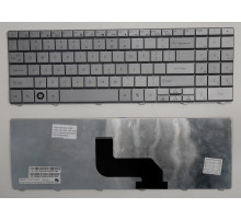 Клавиатура для ноутбука Packard Bell DT85, LJ61, LJ63, LJ65, LJ67, LJ71 / Gateway NV52 NV53 NV54 NV56 NV58 серебряная