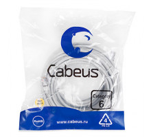 Cabeus PC-FTP-RJ45-Cat.6-15m-LSZH Патч-корд F/UTP, категория 6, 2xRJ45/8p8c, экранированный, серый, LSZH, 15м