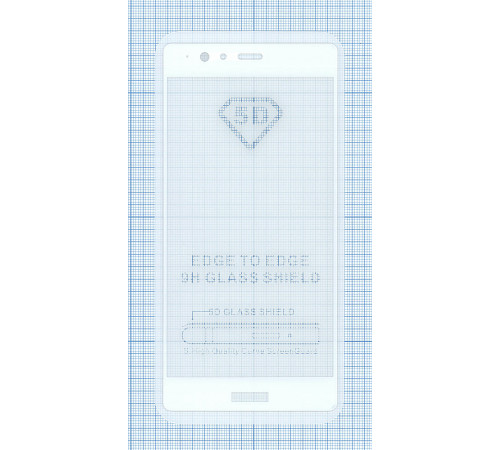 Защитное стекло Полное покрытие для Huawei P9 Plus белое