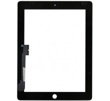 Сенсорное стекло (тачскрин) для iPad 3/4 черное OEM