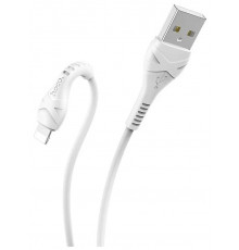 Кабель USB HOCO X37 Cool, USB - Lightning, 2.4А, 1м, белый