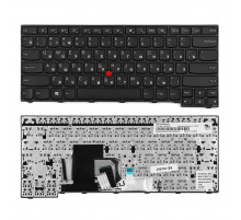 Клавиатура для ноутбука Lenovo ThinkPad E450, E455, E460, E465 Series. Плоский Enter. Черная, с рамкой. PN: SN20E66124.