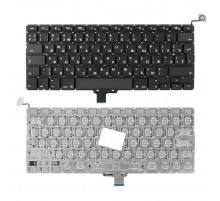 Клавиатура для ноутбука Apple Macbook Air A1304, A1237 Series. Г-образный Enter. Черная, без рамки. PN: A1304, A1237.