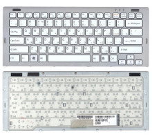 Клавиатура для ноутбука Sony Vaio VGN-SR белая, с рамкой