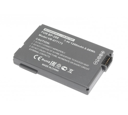 Аккумуляторная батарея для видеокамеры Canon DC10 (BP-208) 7.4V 1200mAh