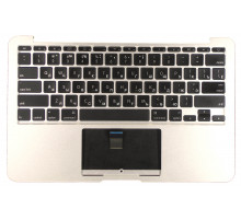 Клавиатура для ноутбука MacBook A1370 2010+ черная без подсветки плоский ENTER топ-панель