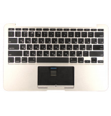 Клавиатура для ноутбука MacBook A1370 2010+ черная без подсветки плоский ENTER топ-панель