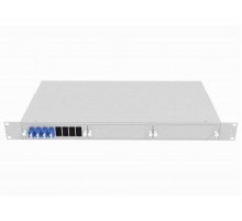 Кросс оптический стоечный 19", 8 LC/UPC адаптеров, одномодовый, 1U, серый, укомплектованный, TopLAN