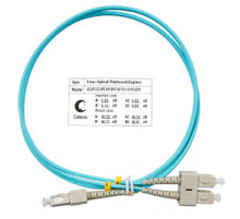 Cabeus FOP-50-SC-SC-1m Шнур оптический duplex SC-SC 50/125 mm OM3 1м LSZH