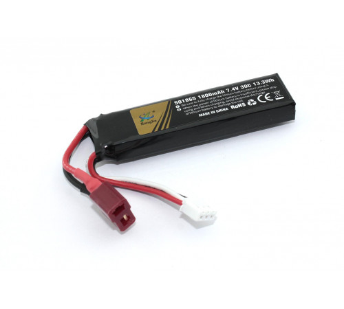 Аккумулятор Li-Pol 7.4v 451865 1800mah T-plug