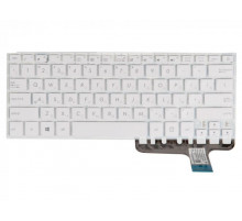 Клавиатура для ноутбука Asus UX305F, UX305FA, UX305L, UX305LA, UX305CA, UX305UA  белая, без рамки