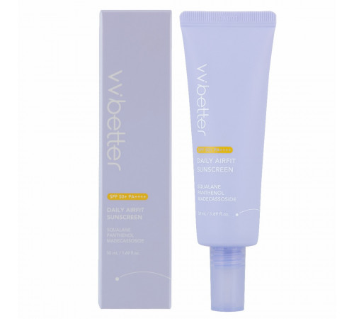 VVbetter Крем солнцезащитный SPF50+ PA++++ / Daily Airfit Sunscreen, 50 мл