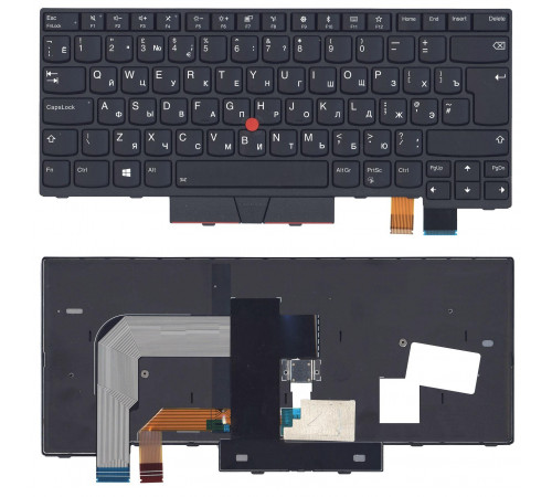 Клавиатура для ноутбука Lenovo Thinkpad T470 черная с подсветкой