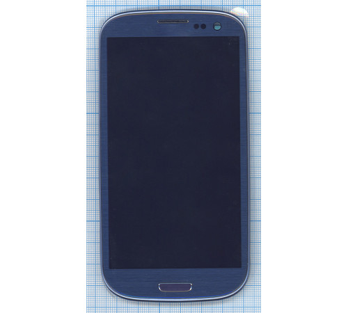 Дисплей для Samsung Galaxy S3 GT-I9300 Metallic Blue синий с рамкой