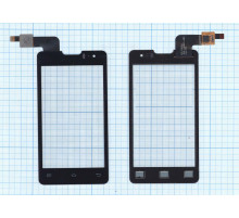 Сенсорное стекло (тачскрин) для DNS S4003 300-V4402C-A00 черное