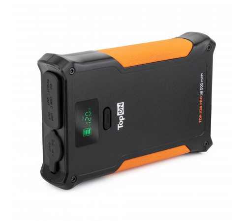 Внешний аккумулятор TopON TOP-X38 PRO 38000mAh DC 84W, Type-C PD 33W, USB QC3.0 18W, авторозетка 160W, защита IP65, LED Черный