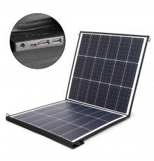 Солнечная батарея TOP-SOLAR-100 100W 18V DC, Type-C PD 60W, 2 USB, влагозащищенная, складная на 2 секции