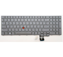 Клавиатура для ноутбука Lenovo ThinkPad P16 Gen 1/2 серая с подсветкой