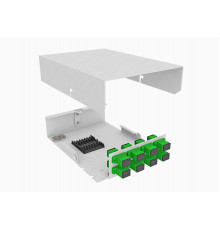 Кросс оптический, настенный, 8 SC/APC адаптеров, одномодовый, TopLAN, укомплектованный