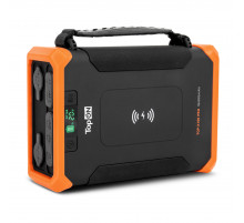 Внешний аккумулятор TopON TOP-X100 PRO 96000mAh DC 84W, Type-C PD 60W, 2 USB QC3.0 18W, Qi 10W, 2 авторозетки 180W, фонарь, защита от брызг, LiFePO4