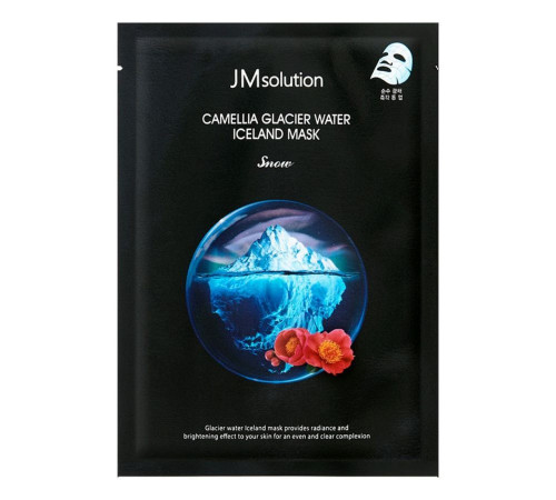 JMsolution Тонизирующая тканевая маска с экстрактом камелии / Camellia Glacier Water Iceland Mask Snow, 30 мл