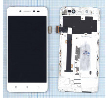Дисплей для Lenovo Sisley S90 белый с рамкой