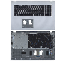Клавиатура для ноутбука Acer Aspire A517-52 черная топ-панель серебристая