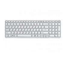 Клавиатура для ноутбука Sony Vaio SVE1711 белая, с рамкой