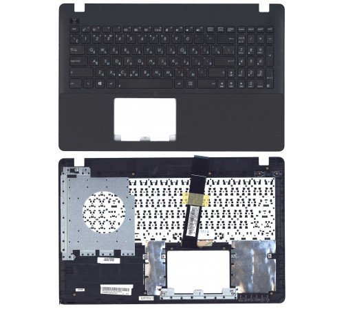 Клавиатура для ноутбука Asus X550, X550VA, X550EA, K550CC, F550CC, P550CA, R510C черная, верхняя панель в сборе (черная)