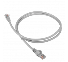 Патч-корд RJ45 - RJ45, 4 пары, UTP, категория 6, 0.5 м, серый, LSZH, LANMASTER LAN-PC45/U6-0.5-GY