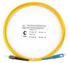 Cabeus FOP(s)-9-SC-ST-2m Шнур оптический simplex SC-ST 9/125 sm 2м LSZH