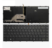 Клавиатура для ноутбука HP Probook 430 G5, 440 G5, 445 G5 черная, с рамкой, с подсветкой