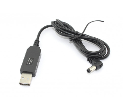 Кабель для зарядки USB-5.5*2.1*11 mm, 1m черный