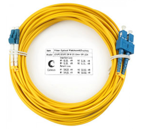 Cabeus FOP(d)-9-LC-SC-25m Шнур оптический duplex LC-SC 9/125 sm 25м LSZH