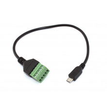 Кабель со сборным  разъемом micro USB папа