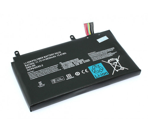 Аккумуляторная батарея для ноутбука Gigabyte P35W v2 (GNS-I60) 11.1V 6830mAh/75.81Wh