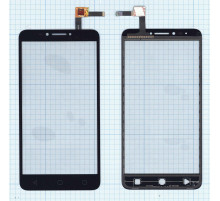 Сенсорное стекло (тачскрин) для Alcatel One Touch Pixi 4 / 6 9001D черное