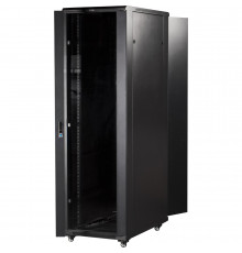 Шкаф 19" Business, 42U 800x1200, черный, передняя дверь стекло, задняя дверь распашная металл