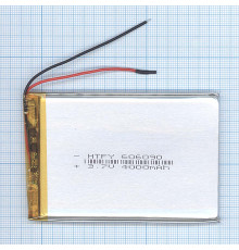 Аккумулятор Li-Pol (батарея) 6*60*90мм 2pin 3.7V/4000mAh