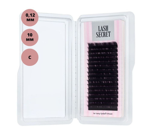 Lash Secret ресницы, одна длина, 16 линий, 0,12/C/10 мм, чёрные Lash Secret ресницы, одна длина, 16 линий, 0,12/C/10 мм, чёрные