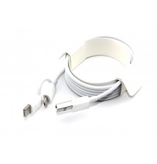 Кабель ZMI Xiaomi 2in1 Type-C/Micro USB combined cable 1m, white