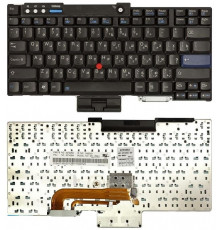 Клавиатура для ноутбука Lenovo ThinkPad T60, T61, R60, R61, Z60T, Z61T, Z61M, R400, R500, T500, W500, W700, W700ds черная, с подсветкой, с джойстиком