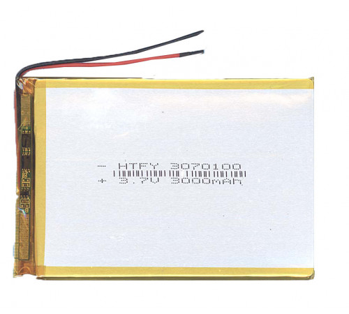 Аккумулятор Li-Pol (батарея) 3*70*100мм 2pin 3.7V/3000mAh